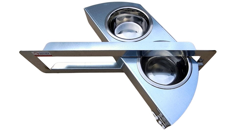 Krmný otočný pult se dvěma miskami (Dvoumiska - standard)