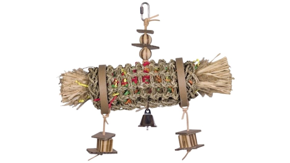 Aktivní hračka pro papoušky mořská řasa cylindr 29 x 33 cm