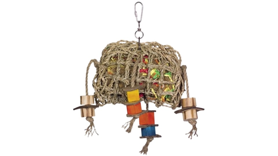 Aktivní hračka pro papoušky mořská řasa 29 x 21 cm