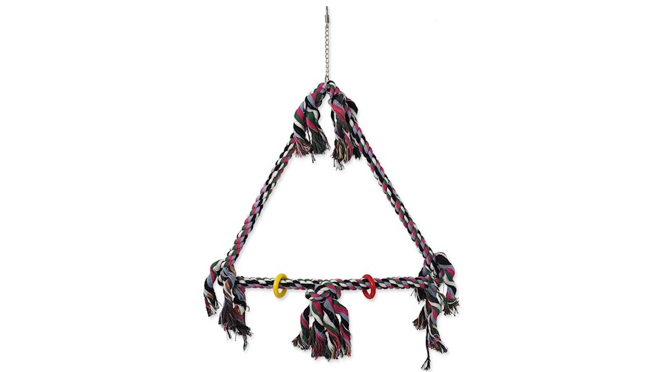 Houpačka BJ barevná s provazy 70x46 cm