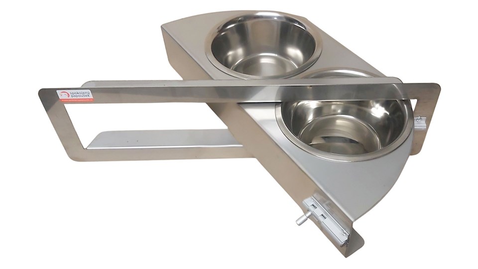 Otočný pult se dvěma miskami (Dvoumiska - MAXI NEREZ)