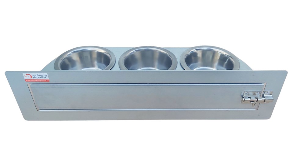 Krmný otočný pult se třemi miskami (Třímiska - MINI)