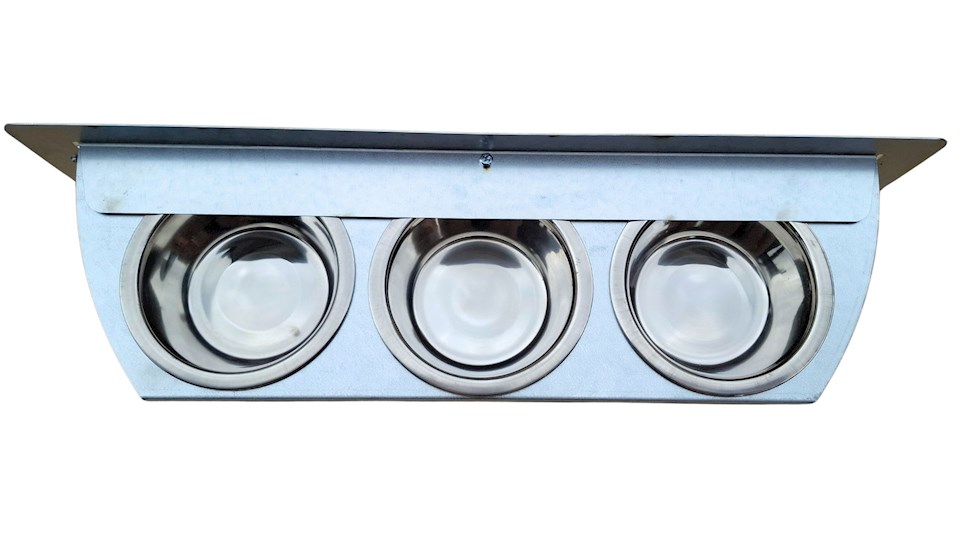 Krmný otočný pult se třemi miskami (Třímiska - standard)