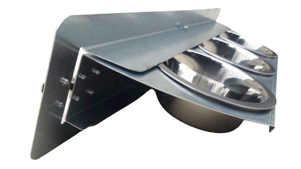 Krmný otočný pult se třemi miskami (Třímiska - standard)