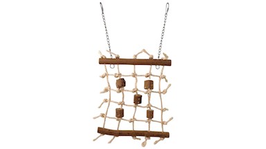 Hračka EP šplhací stěna čtverec lanová s dřívky 23 cm