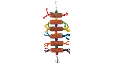 Hračka BJ závěsná klasy se zvonečkem barevná 27x16 cm