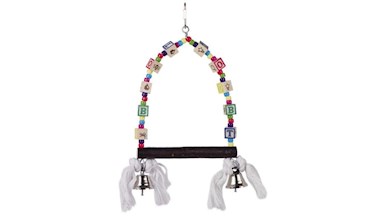 Hračka pro malé papoušky houpačka 28 x 17 cm